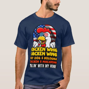 Chicken Wing Chicken Wing Hotdog and Bologna T-Shirt