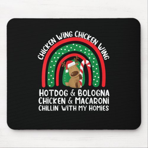 Chicken Wing Chicken Wing Hotdog  Bologna Christm Mouse Pad