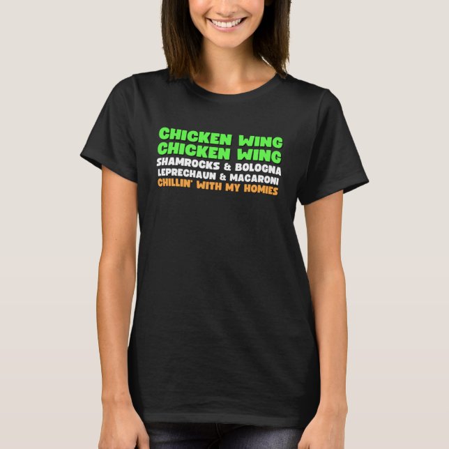 Chicken Wing Chicken Wing Song Hot Dog Bologna St  T-Shirt (Front)