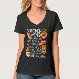 Chicken Wing Chicken Wing Song Lyric Hotdog Bologn T-Shirt