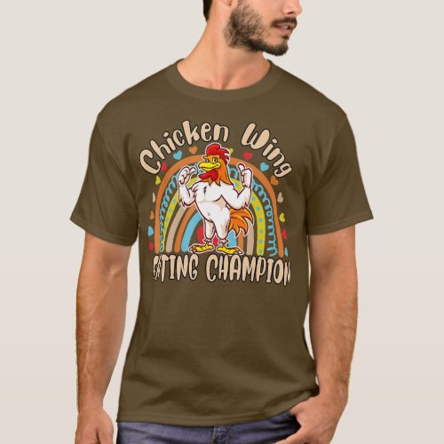 Chicken Wing Eating Champion Funny Humor  T_Shirt