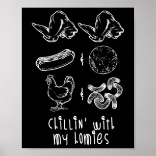 Chicken Wing Hot Dog And Bologna Shirt Poster