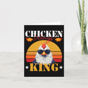 Chicken Wing King Retro Sunset Byrbeque Buffalo Bb Card