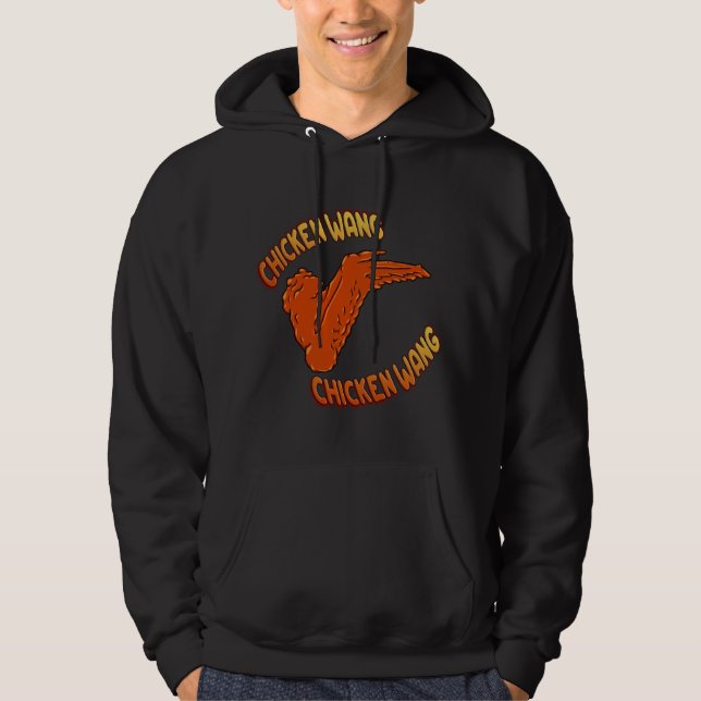 Chicken Wing Men's Basic Hooded Sweatshirt (Front)