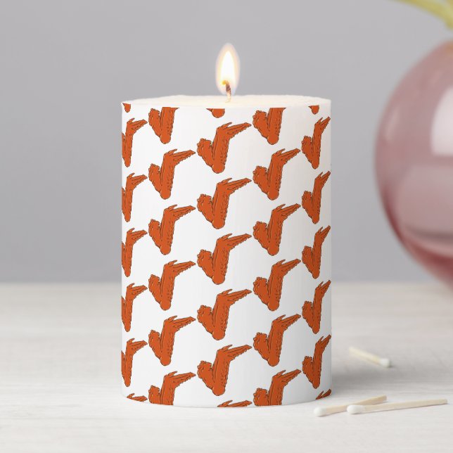 Chicken Wing Pillar Candle (In Situ)
