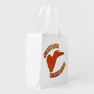 Chicken Wing Reusable Grocery Bag