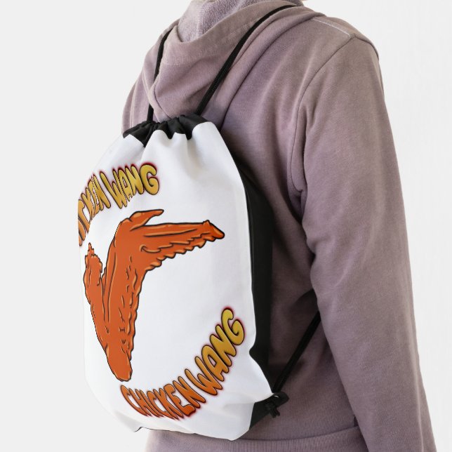 Chicken Wing Zazzle Drawstring Backpack (Insitu)