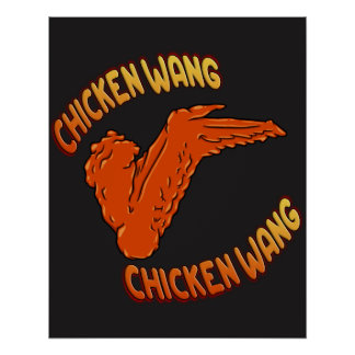 Chicken Wing Zazzle Glossy Poster