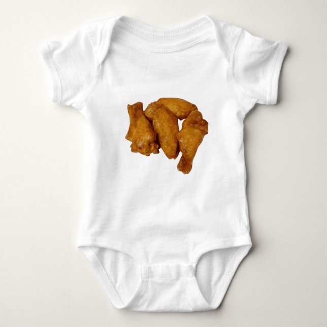 Chicken Wings Crispy Delicious Baby Bodysuit (Front)