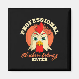 Chicken Wings Eater Retro Vintage Byrbeque Buffalo Magnet