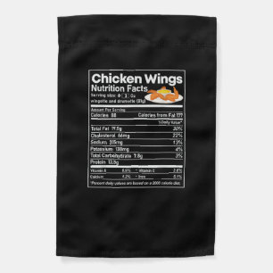 Chicken Wings Nutrition Fact Funny Thanksgiving Ch Garden Flag