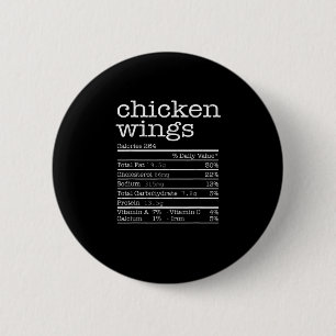 Chicken Wings Nutrition Facts Thanksgiving Christm Button