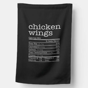 Chicken Wings Nutrition Facts Thanksgiving Christm House Flag
