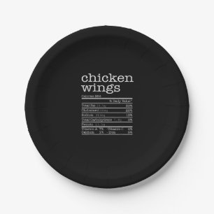 Chicken Wings Nutrition Facts Thanksgiving Christm Paper Plates