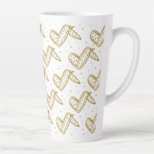 Chicken Wings Pattern Latte Mug
