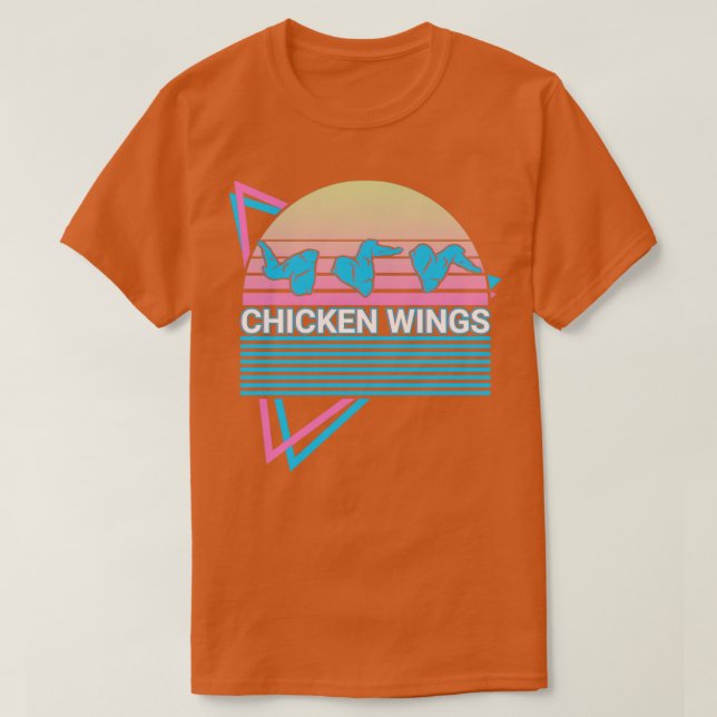 Chicken Wings Retro T-Shirt (Design Front)
