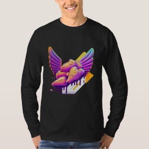 Chicken Wings Synthwave 80s Retrowave Aesthetic T-Shirt