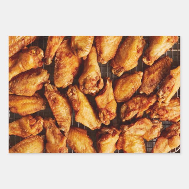 Chicken Wings Wrapping Paper Sheets (Front)