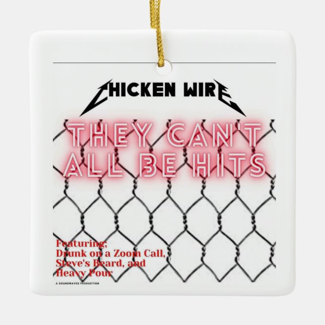 Chicken Wire Christmas Ornament (Front)