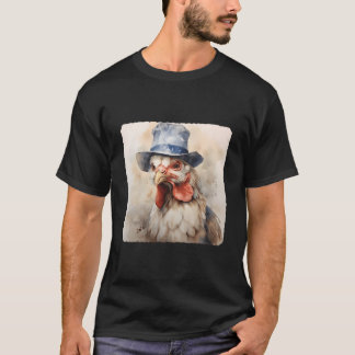 Chicken With A Farmers Farm Chicken Wearing Bird T-Shirt