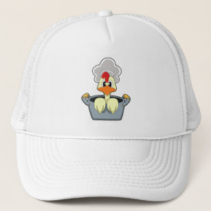 Chicken with Cooking pot Trucker Hat