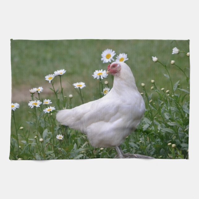 Chicken With Daises Towel (Horizontal)