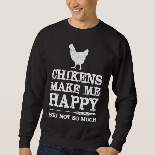 Chicken  with Sayings Chicken Mom Sweatshirt (Front)