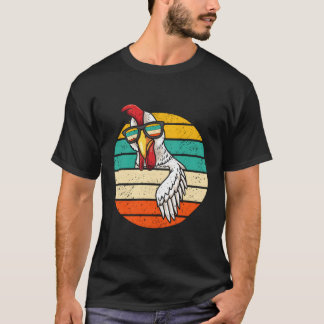 Chicken With Sunglasses Farmer Poultry T-Shirt