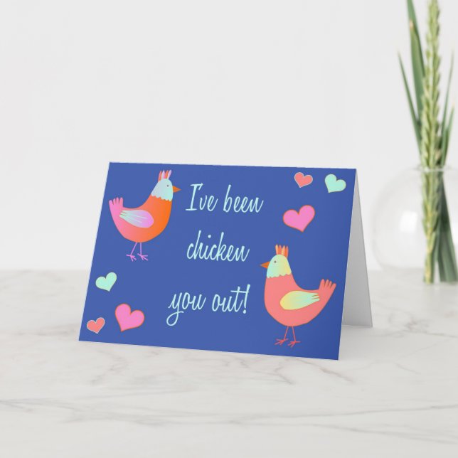 Chicken You Out Valentine Card (Front)