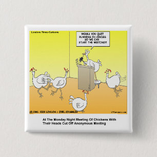 Chickenhead Anonymous Cartoon Gifts & Tees Button
