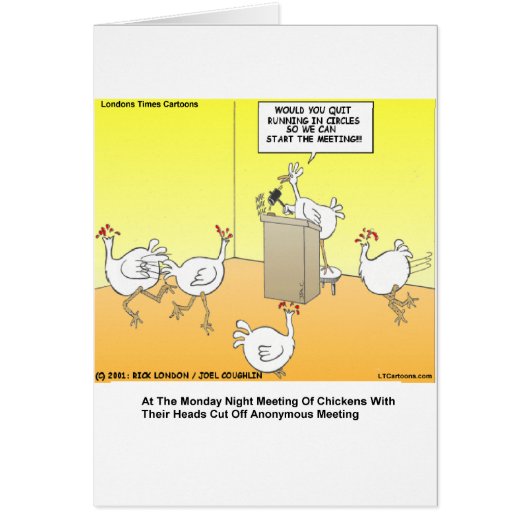 Chickenhead Anonymous Cartoon Gifts & Tees Cards (Front)