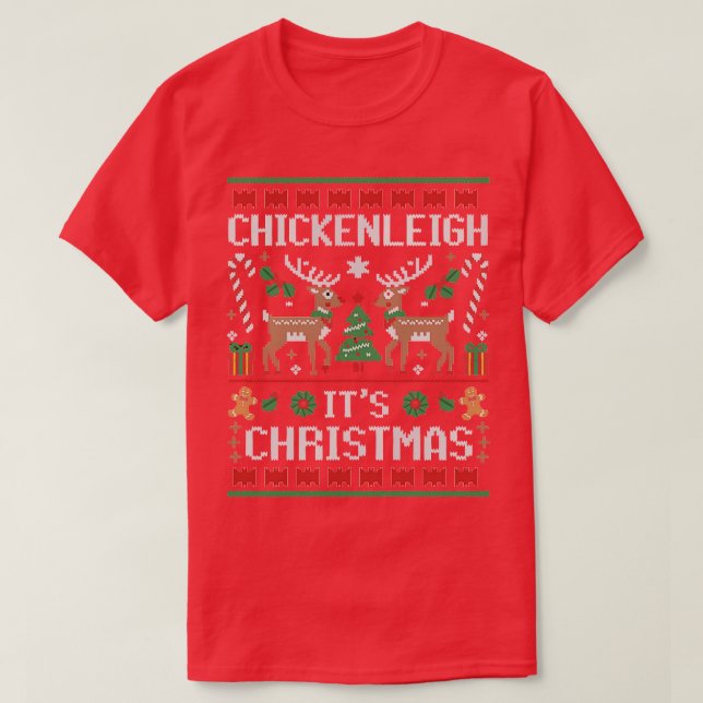 Chickenleigh its Christmas Funny by el mehdi T-Shirt (Design Front)