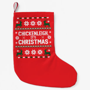 Chickenleigh Its Christmas Funny Xmas Chicken Small Christmas Stocking
