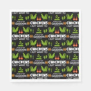 Chickens And Gardening Napkins