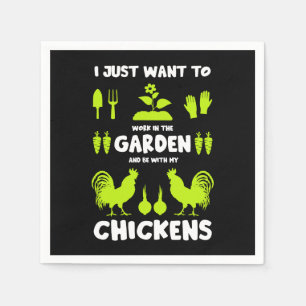 Chickens And Gardening Napkins