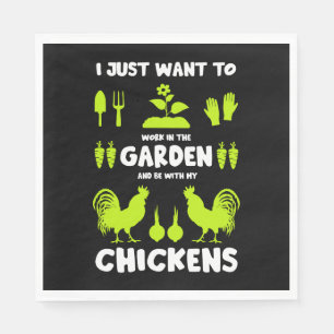 Chickens And Gardening Napkins
