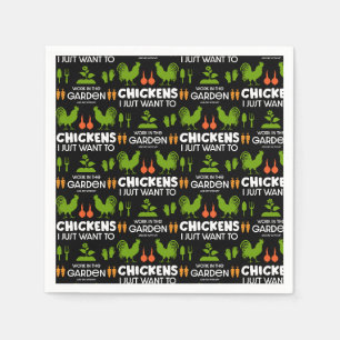 Chickens And Gardening Napkins