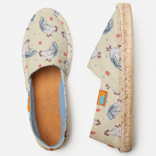 Chickens And Polka Dots  Espadrilles (Side)