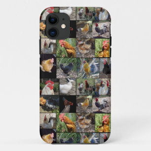Chickens And Roosters Photo Collage, iPhone 11 Case