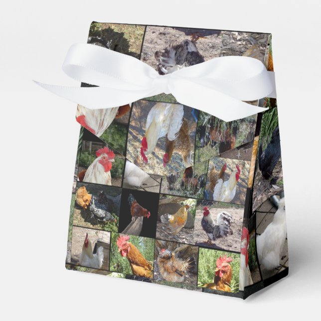Chickens And Roosters Picture logo, Favor Boxes (Front Side)