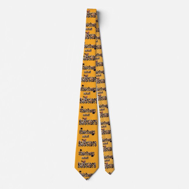 Chickens And Roosters Picture logo, Neck Tie (Front)