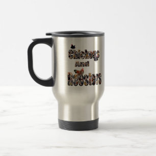 Chickens And Roosters Picture logo, Travel Mug