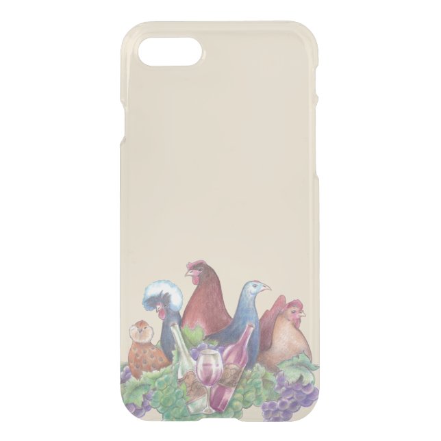 Chickens and Wine Uncommon iPhone Case (Back)