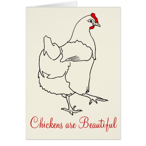 Chickens are Beautiful Drawing Cute Farm Animal