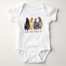 Chickens Baby Farmer Bodysuit, Country Toddler Tee