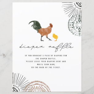 Chickens Baby Shower Diaper Raffle