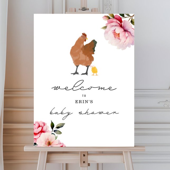 Chickens Baby Shower Welcome Foam Board (Creator Uploaded)