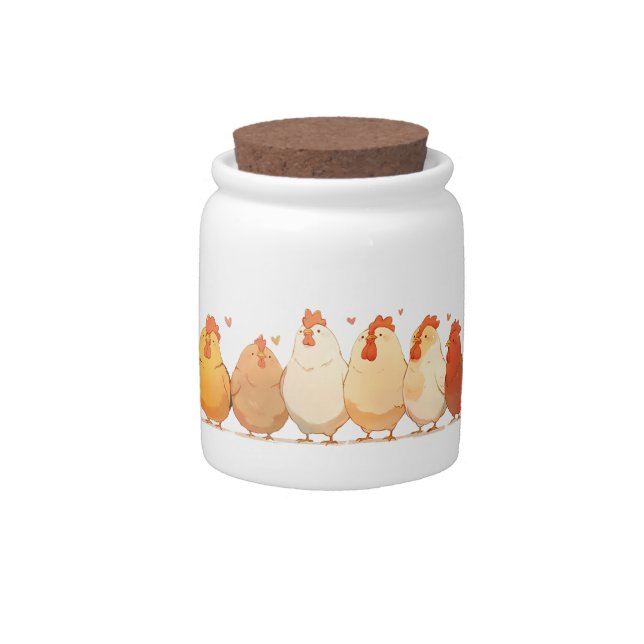 Chickens Candy Jar (Front)