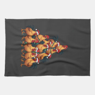 Chickens Christmas tree Merry Christmas Funny Xmas Kitchen Towel