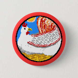 Chickens! Cluck Cluck Cluck! Pinback Button